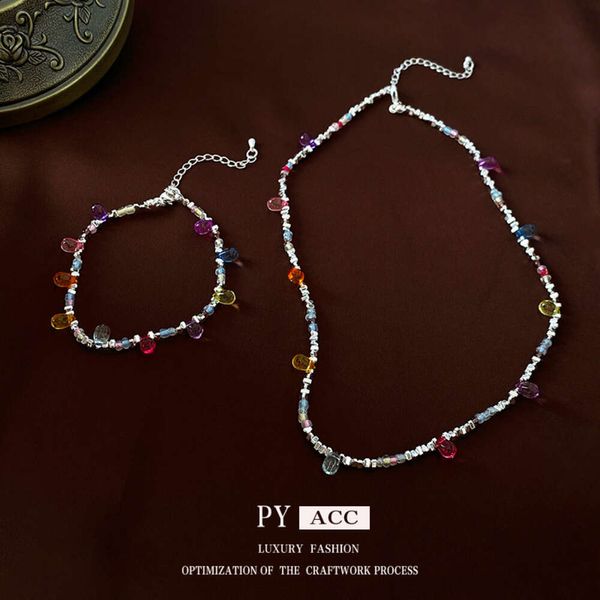 Cuentas de arroz de Sier rotas Corea del Sur South Fashionable Diseño Sense Pulsera Versática versátil simple y única para mujeres