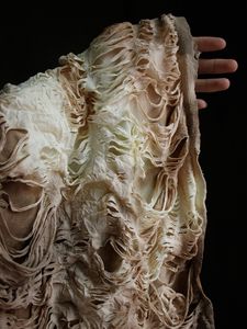 Tassel roto para hacer tela de algodón de algodón con tono viejo retro Retro de moda de diseñador de moda china