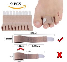 Gebroken teen wraps teen spalkengraden wrap antislip brace -corrector voor kromme Hammertoe wraps kussens met gebanden hamer teen4210474