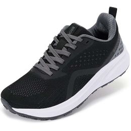 BRONax Zapatillas para correr en carretera con puntera para mujer |Zapatillas de tenis deportivas anchas con suela de goma