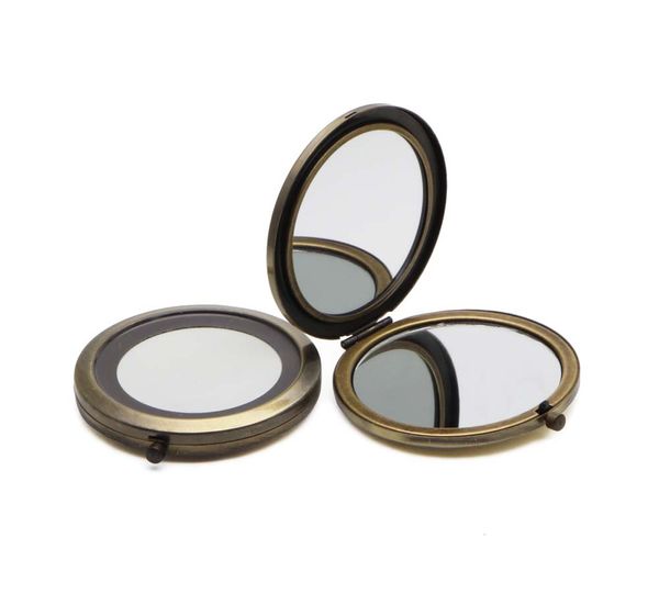 Bronze Blank Compact Mirror Pocket Cosmetic Makeup Mirrors super pour DIY DECO # 18410-3