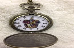 Bronze klassieke Vine Large Quartz Roman Digital Flip Magical College Pocket Watch Male M127030076