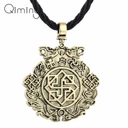 Bronzen punk mannen sieraden Slavische nacht ridder hanger Slavische amulet zon hangers Noordse Valkyrie Viking ketting vrouwen