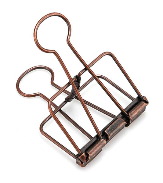 Clips de reliure squelette en Bronze ajourés, longs trombones, planificateur, pinces pour carnet de notes, pour la maison, le bureau et l'école, papeterie 5154981