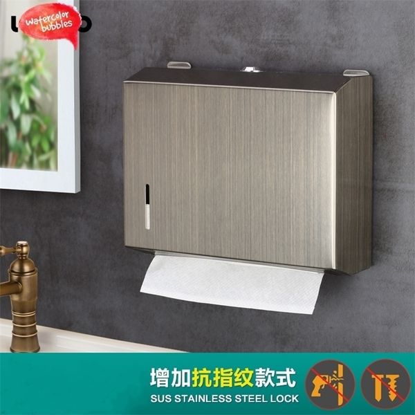 Boîte à mouchoirs en bronze Porte-papier hygiénique à la main en acier inoxydable Boîte à papier de bain en acier inoxydable Accessoires de salle de bains Punch gratuit T200425