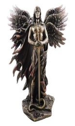 Bronzed Seraphim Sixwinged Guardian Angel met zwaard en slang Big Statue Resin beelden Home Decoratie 2112294498134