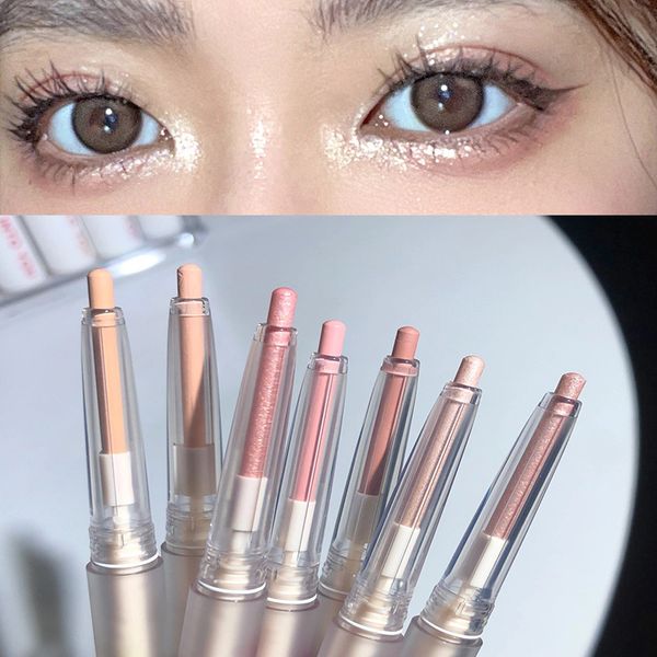 Bronzeurs Yeux Crayon Brillant Glitter Fard À Paupières Stylo Eyeliner Nacré Mat Surbrillance Stylo Éclaircir Ver À Soie Maquillage Outil Cosmétiques