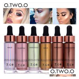 Bronzers Highlighters Nieuwe merk Liquid Highlighter Make -up voor vrouwen Magic Face Bright Glow Glitter Make -up Kits O.Two.o Cosmetic DHWX2