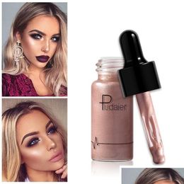 Bronzeurs Surligneurs Pudaier Liquid Highlighter Correcteur Éclaircissant Hydratant Contrôle de l'huile Shimmer Face Glow 3D Stereo Contouri Dhrof