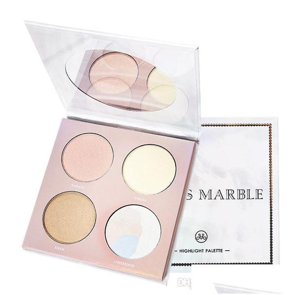 Bronzeurs Surligneurs Vénus Marbre Cosmétiques Palette Ombre À Paupières Maquillage 4 Couleurs Top Qualité Drop Delivery Santé Beauté Visage Dhrko