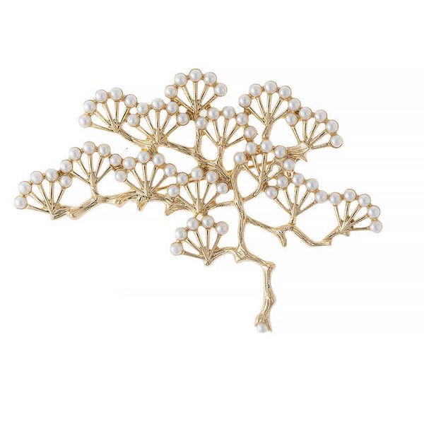 Broche Pleine Perle Ancient Pine Alliage Fleur Femme EXQUISITE