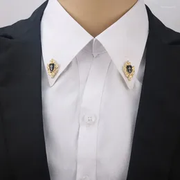 Broches 1 paire Cross Shield Business Cost Shirt Collar Bineau Pin Broche Conseils Bijoux pour hommes