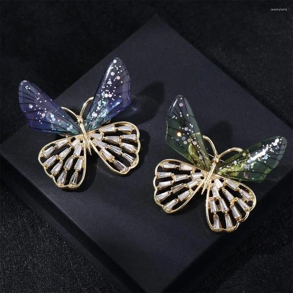 Broches 1 pc alliage broche papillon libellule femme coréen badge de style coréen sens unique mignon mini pin