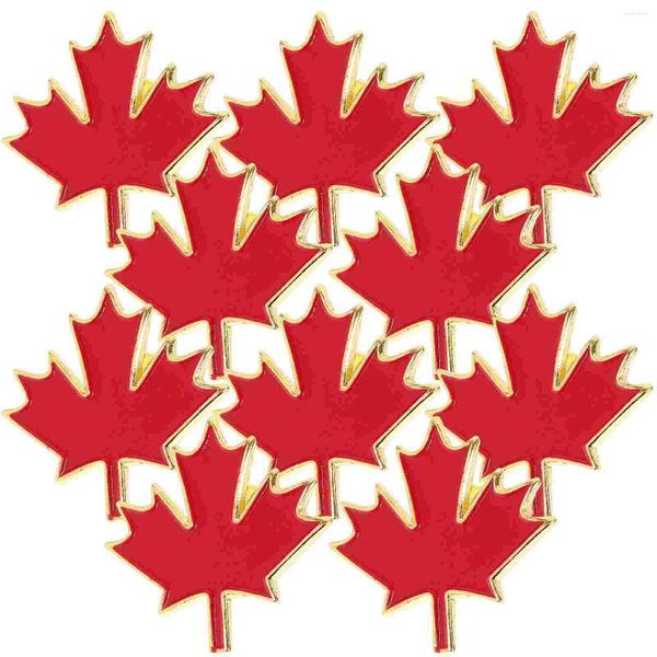 Broches 10 pcs Badge canadienne Broche Broche Canada Maple Montrpin Femmes en métal Vêtements