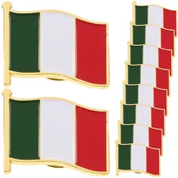 Broches 10 pc's staken varnish broche nationale vlag boutonniere pins Italiaanse banner ijzer