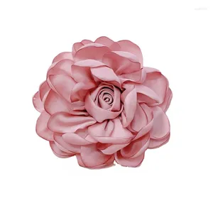 Broches 10cm tissu coréen fleur de Rose pour les femmes élégant Corsage écharpe boucle chemise collier broches mode bijoux broche de mariage