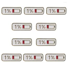 Broches 10 pièces 1% quantité d'électricité émail broche pour femmes vêtements en métal Badge sac épinglettes bijoux cadeaux amis