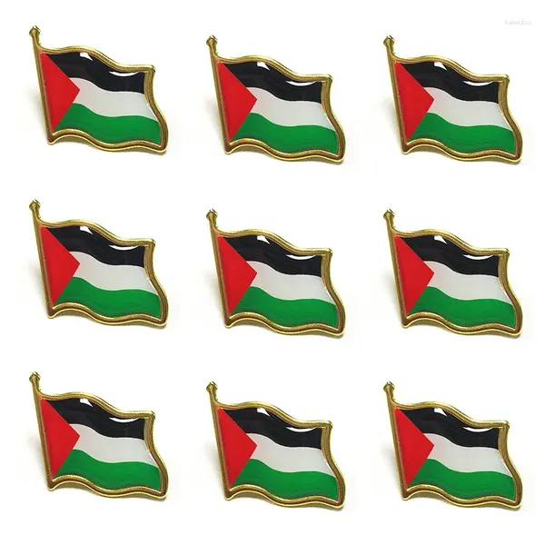 Broches 10 pièces drapeau palestinien broche Badges métal haut de gamme sentiment vêtements accessoires aiguilles nationales en gros