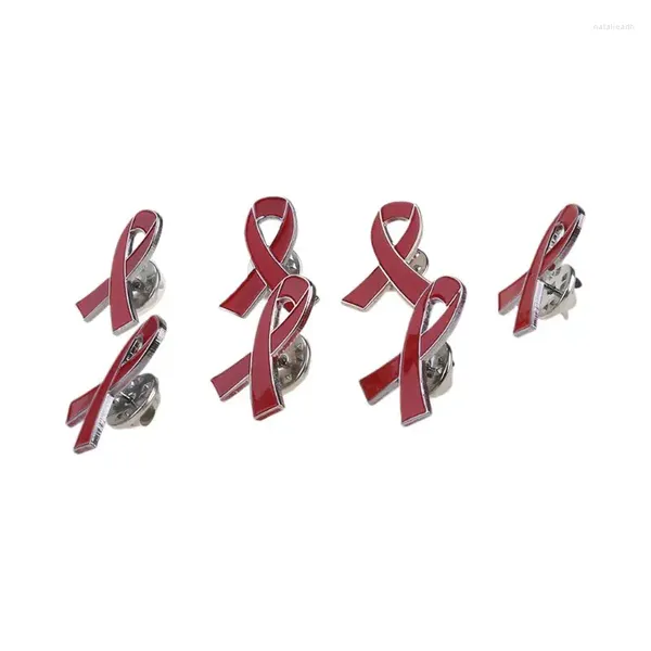 Broches 10 pièces/ensemble bijoux pour femmes émail ruban rouge broche broches survivant au Cancer du sein sensibilisation espoir revers boutons Badges F3MD