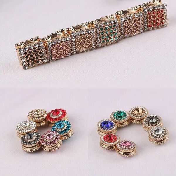 Broches 12 paires en strass de stratone Hijab Broche Strong Metal Magnetic Clip pas d'épingles de relais aimant musulman accessoire de luxe musulman