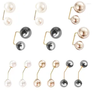 Broches 12 pièces broche perle élégante Double épingle de sûreté artificielle 2 Styles de mode pull châle pince pour femmes filles