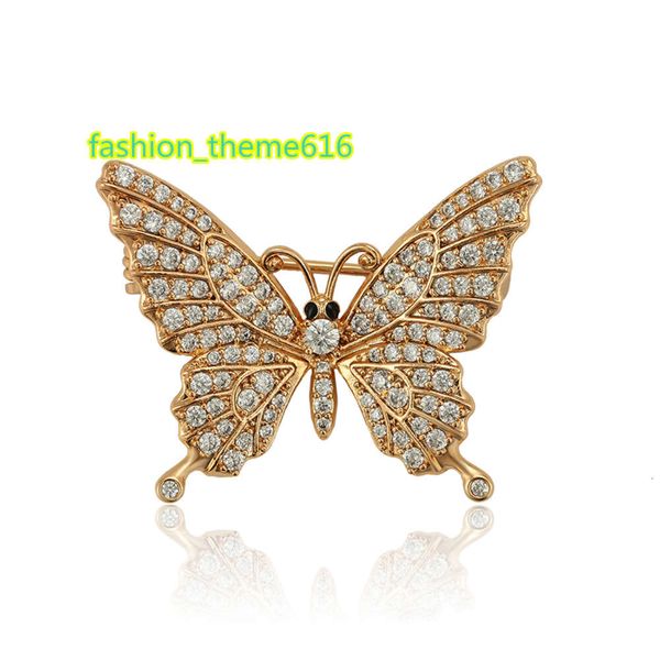 broches-150 Xuping mode or femmes bijoux papillon en forme de strass broche