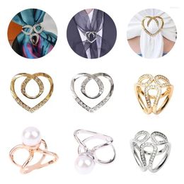 Broches 1 pc mode parel sjaals gesp gewaten hoogwaardige sjaal gespen ring clip metalen broche pin kleding accessoires