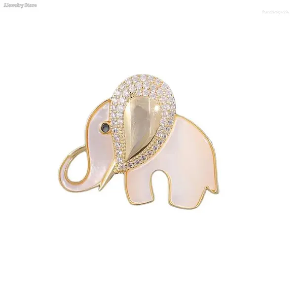 Broches 1 pieza moda pequeño elefante de la suerte broche mujeres y hombres Unisex Pin lindo Animal joyería accesorios de regalo