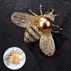 Broches série d'insectes pour femmes, 1 pièce, délicate petite abeille en cristal strass, bijoux cadeaux pour filles 2024