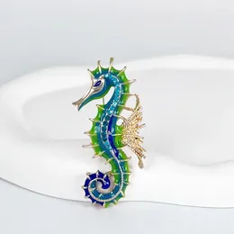 Brooches 1pc rétro Sea Sea Horse Brooch for Men Women Women Animal Hippocampus épingles de bijoux Accessoires de bijoux Cadeaux 2024 Tendance