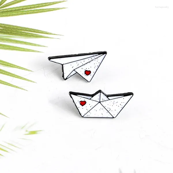 Broches 2 pcs avions bateau amour broche coréenne de mode coréen épingle alliage accessoires bijoux cadeau