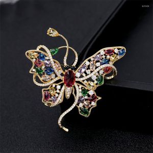 Broches 2023 llegadas alfileres de mariposa para mujer moda de lujo Diamante de imitación cristal Broche de insecto Pin joyería Broche mujer