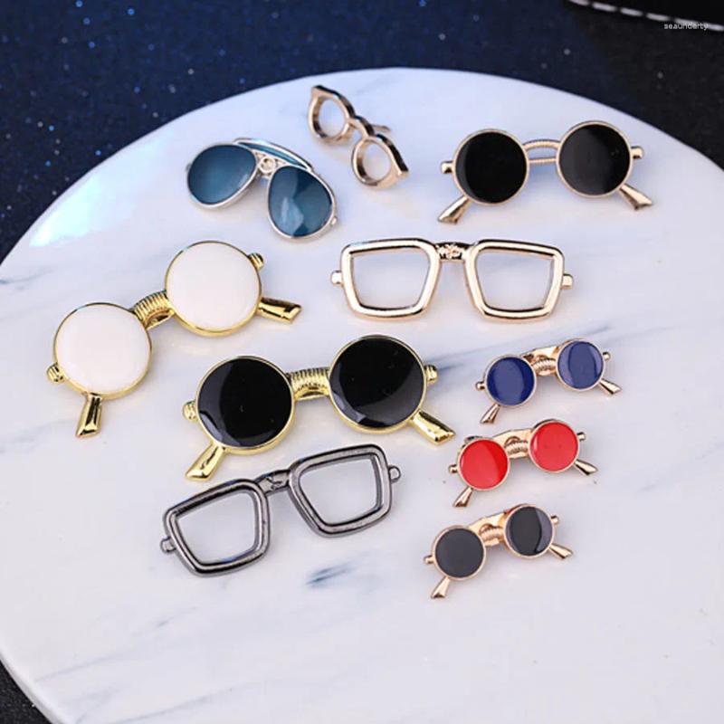 Brooches 2023 Fashion Korean Jewelry Enamel Pin Set Metal Glasses Brooch Lapel Men Suit Broche Vintage For Women