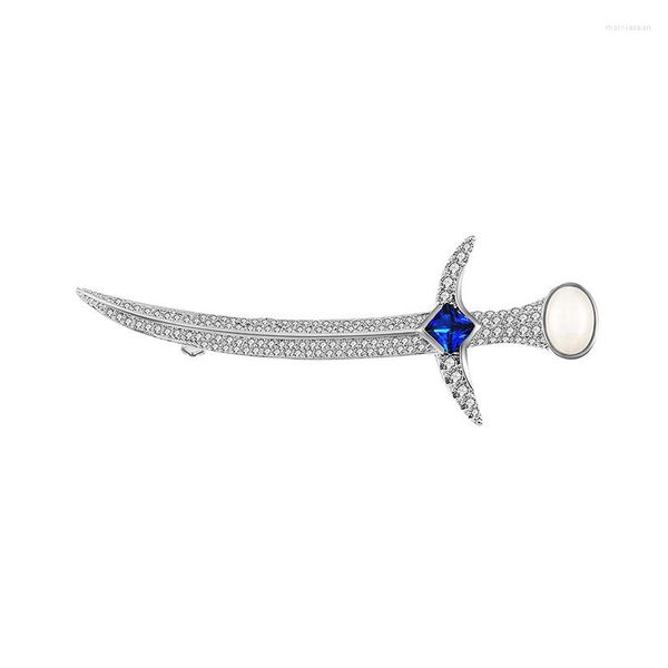 Broches 2023 tendance personnalité cuivre broche exquise épée Justice incarnation Zircon broche bijoux cadeau de haute qualité