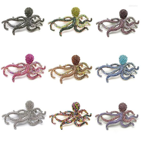 Broches 2024 pulpo grande 10 colores criatura marina calamar aristocrático ropa personalizada broche accesorios para joyería de mujer