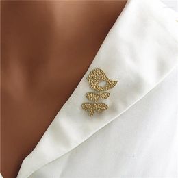 Broches en alliage plaqué or mat, broche d'oiseau de styliste japonais Minagawa Mingfeng, accessoire pour vêtements, 2024