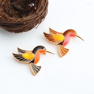 Broches 2pc/set Personality Bird Badge knop Email Pins sieraden paar mode accessoires vrouw rok tas denim pin