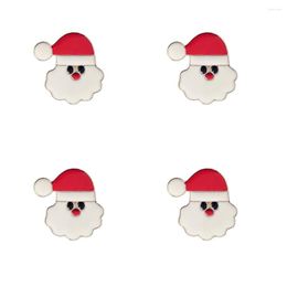 Broches 4pcs Santa Claus Emaille revers Pin Shirt Bag grappige badge sieraden cadeau fans vrienden