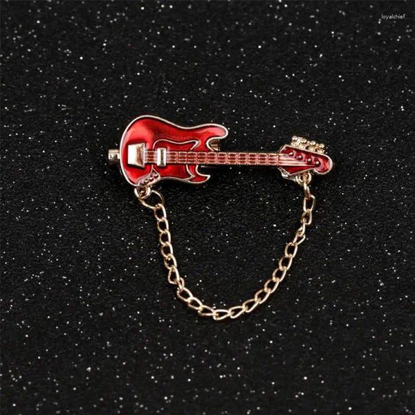 Broches 5pcs Mini Broche Señora Accesorios Metal Pequeña Guitarra Color Safety Pin Músico