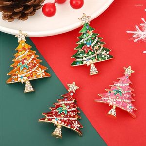 Broches 60 pièces en gros 2023 broche de noël émail arbre strass unisexe broche pull costume accessoires