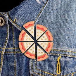 Broches 8 pièces/ensemble Pizza mon coeur épinglette BFF ami pour toujours amitié broche commémorative sac à dos accessoires