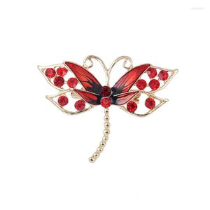 Broches alliage strass libellule broche mode insecte Corsage bijoux Costume chapeau écharpe broche cadeau de fête de noël