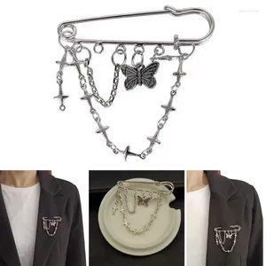 Broches épingles de sécurité en alliage bijoux broche broche avec beurre et chaînes décorations pour cachettes foulat
