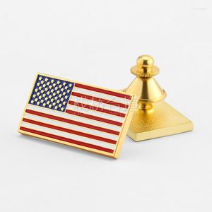 Broches Bandera americana Estrellas Rayas Presidente Insignias Metal Suite Collar Pin de solapa Broche Ornamento Accesorios de joyería