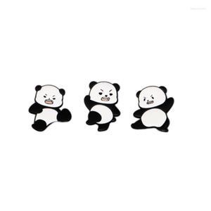 Broches en colère Panda émail broches dessin animé Animal revers vêtements broche sac à main Badges femmes enfants fête bijoux en gros
