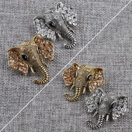 Broches broche de elefante animal para brillo de imitación de lujo