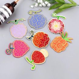 Broches anime fruit fer brodé de fer sur patchs pour vêtements jeans badges appliques autocollants coudre le bricolage