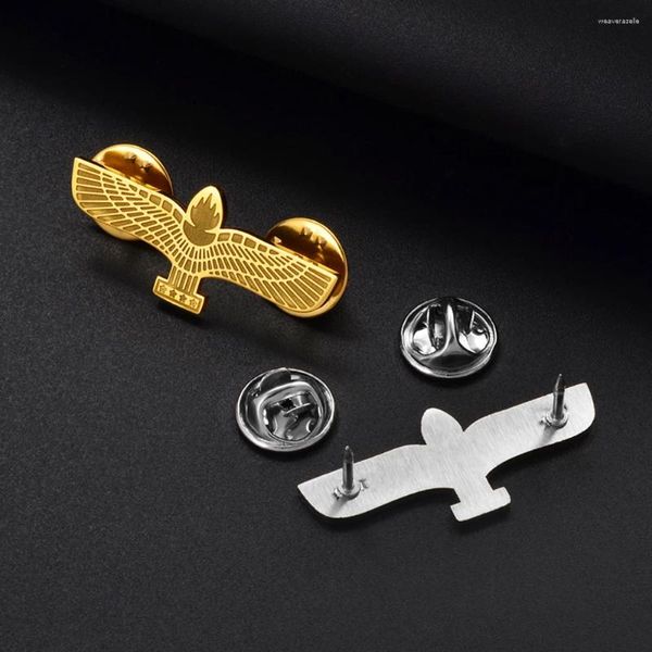 Broches Anniyo Aramese broche femmes hommes acier inoxydable bijoux symbole araméen aigle drapeau araméen #324201