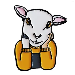 Broches baby lam ada schapen email pin revers broche metalen badge sieraden accessair