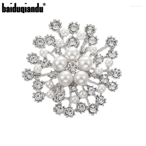 Broches Baiduqiandu simulé perle strass fleur broche broches pour bricolage décoration de Bouquets de mariage